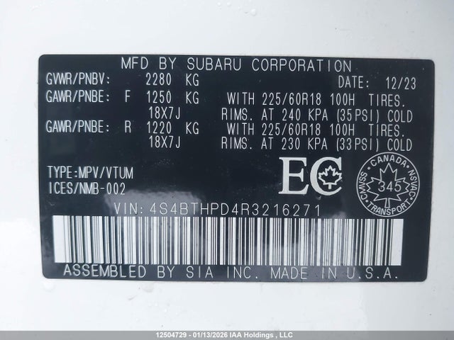 Subaru Outback Premier Xt 2024 4S4BTHPD4R3216271 Image 9