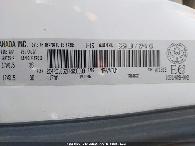 2C4RC1BG2FR696938 Chrysler Town &amp; Country Touring
