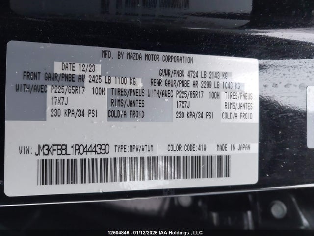 JM3KFBBL1R0444390 Mazda Cx-5 Select