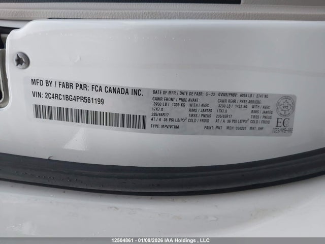 2C4RC1BG4PR561199 Chrysler Pacifica Touring L