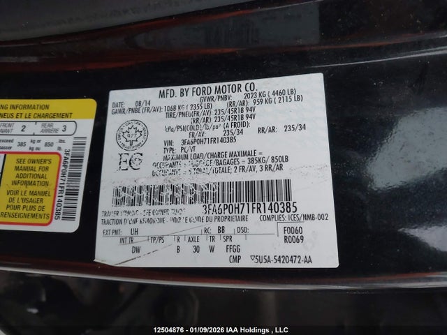 3FA6P0H71FR140385 Ford FUSION SE