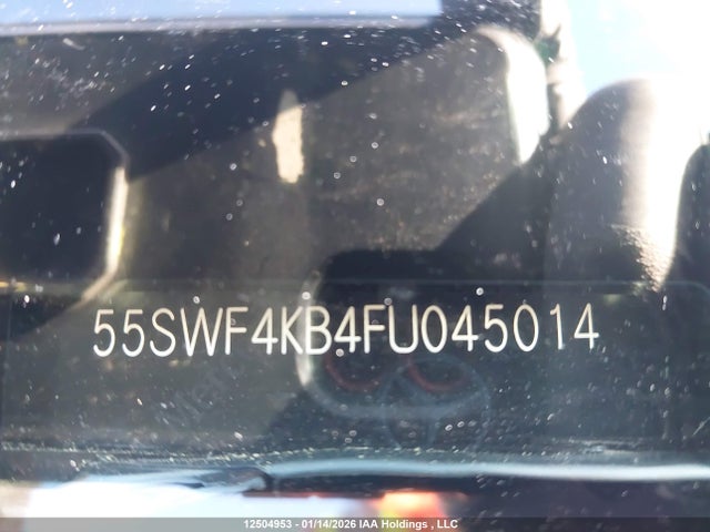 Aukcja sprzedaży 2015 Mercedes-benz C 300 4matic, vin: 55SWF4KB4FU045014, numer aukcji: 12504953