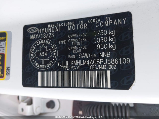 Продаж на аукціоні авто 2023 Hyundai Elantra Sel, vin: KMHLM4AG8PU586109, номер лоту: 12504958