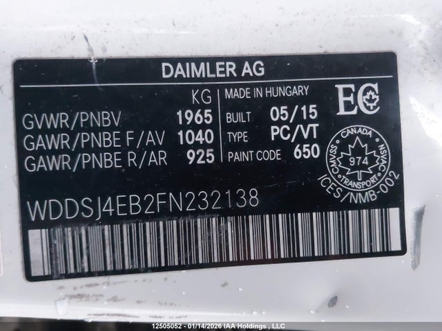 Mercedes-Benz CLA 250 2015 WDDSJ4EB2FN232138 Image 18
