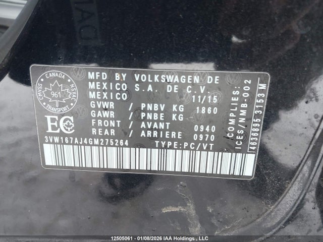 3VW167AJ4GM275264 Volkswagen Jetta