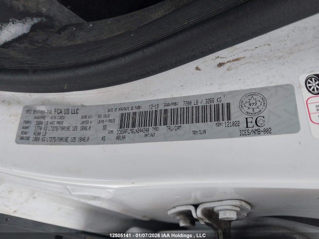 Продаж на аукціоні авто 2020 Ram 1500 Rebel, vin: 1C6SRFLM6LN244248, номер лоту: 12505141