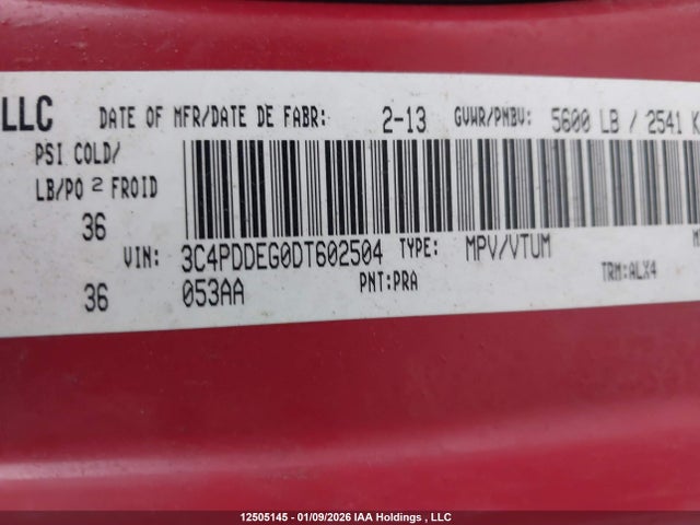 Продаж на аукціоні авто 2013 Dodge Journey R/t, vin: 3C4PDDEG0DT602504, номер лоту: 12505145