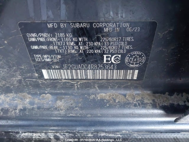 JF2GUADC4R8253643 Subaru Crosstrek Premium