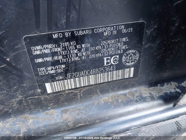 JF2GUADC4R8253643 Subaru Crosstrek Premium