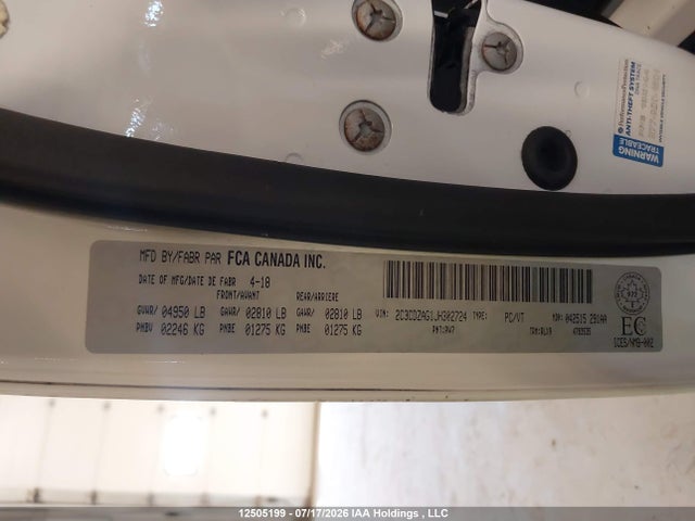 Продажа на аукционе авто 2018 Dodge Challenger Sxt, vin: 2C3CDZAG1JH302724, номер лота: 12505199
