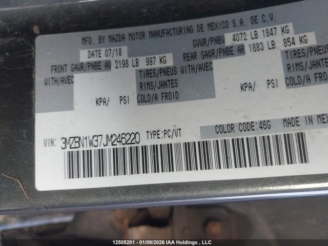 3MZBN1W37JM246220 Mazda 3 Grand Touring