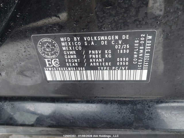 3VWSX7BUXSM061866 Volkswagen Jetta Comfortline