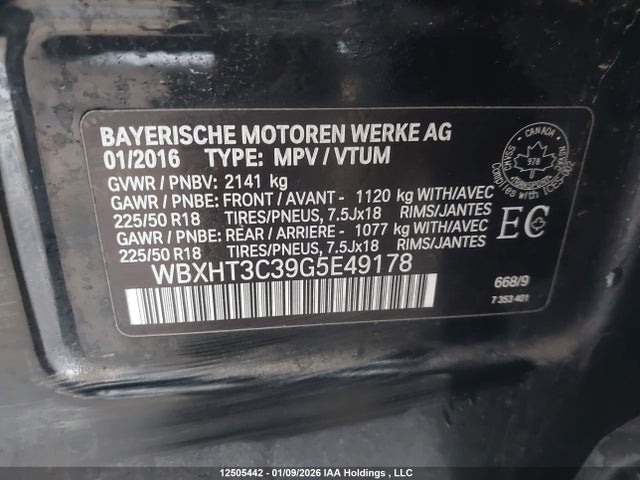 WBXHT3C39G5E49178 BMW X1 Xdrive28i