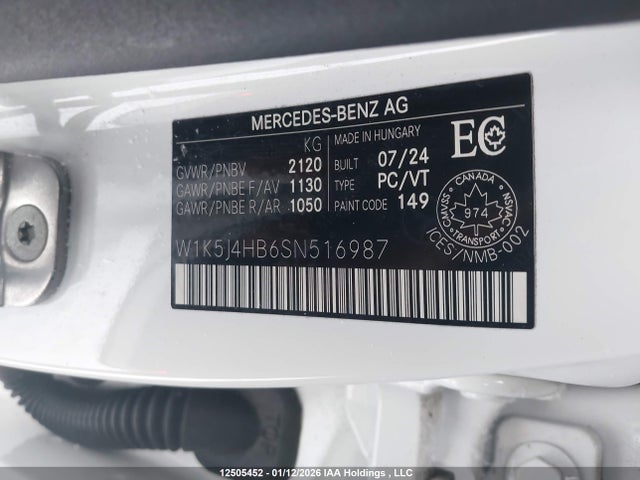 W1K5J4HB6SN516987 Mercedes-Benz CLA 250 4MATIC