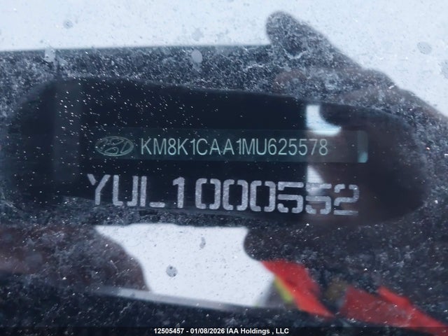 Продаж на аукціоні авто 2021 Hyundai Kona, vin: KM8K1CAA1MU625578, номер лоту: 12505457