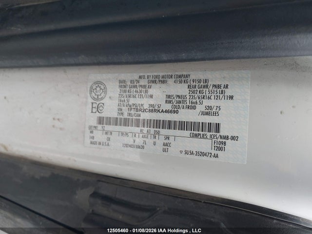 Ford Transit T-250 2024 1FTBR2C88RKA46690 Image 9
