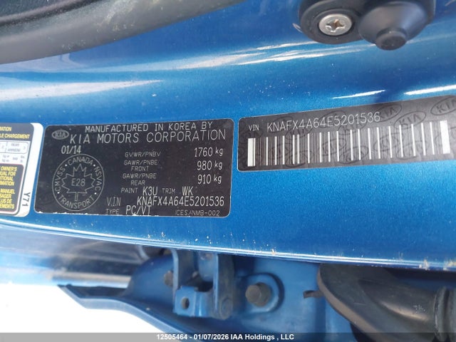 Aukcja sprzedaży 2014 Kia Forte Lx, vin: KNAFX4A64E5201536, numer aukcji: 12505464