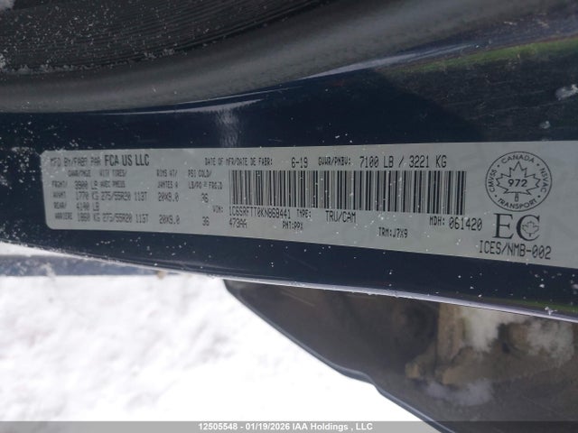1C6SRFTT0KN868441 Dodge RAM 1500