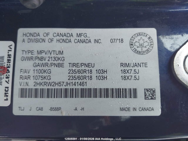 2HKRW2H57JH141461 Honda CR-V