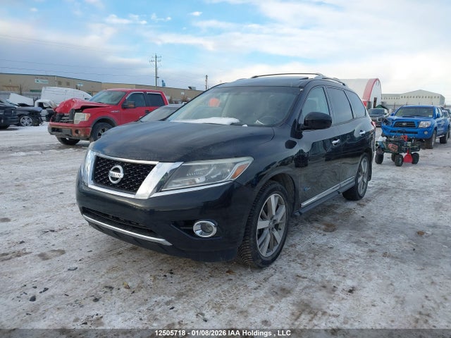 2014 Nissan Pathfinder Hybrid Platinum Premium/sv მანქანა იყიდება აუქციონზე, vin: 5N1CR2MM7EC675079, აუქციონის ნომერი: 12505718