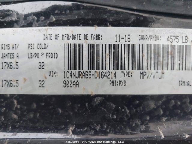 1C4NJRAB9HD164214 Jeep Patriot Sport/north
