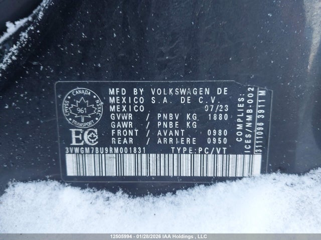 3VWGM7BU9RM001831 Volkswagen JETTA SEL