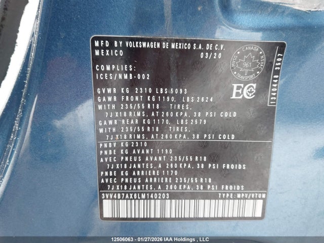 3VV4B7AX6LM140203 Volkswagen Tiguan