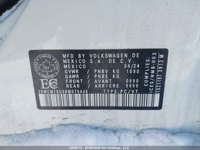Volkswagen Jetta 2024 3VWCM7BU9RM076446 Image 9