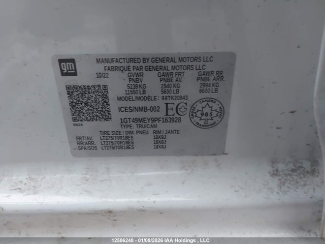 1GT49MEY9PF163928 GMC Sierra 2500hd Sle