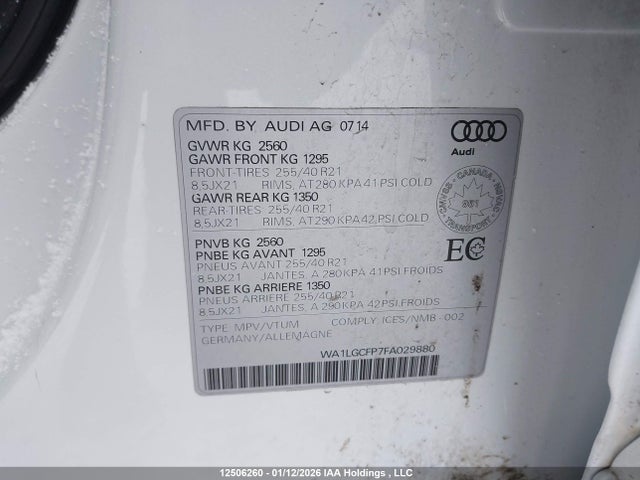 WA1LGCFP7FA029880 Audi Q5 Premium Plus