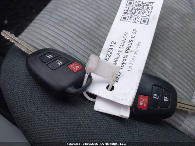 12506268 :رقم المزاد ، JTDKDTB3XC1010295 vin ، 2012 Toyota Prius C مزاد بيع