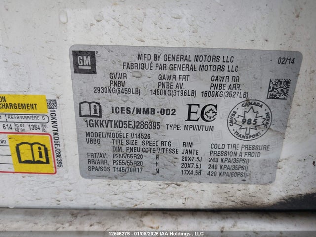 1GKKVTKD5EJ286395 GMC Acadia Denali