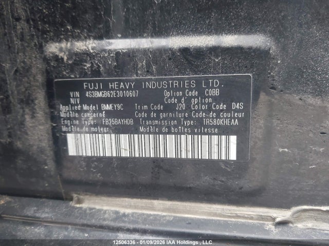 4S3BMGB62E3010607 Subaru Legacy 2.5i Premium