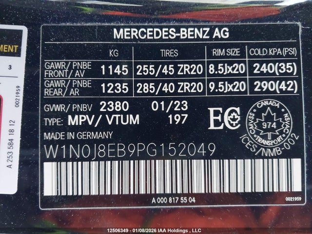 W1N0J8EB9PG152049 Mercedes-Benz Glc 300 Coupe 4matic