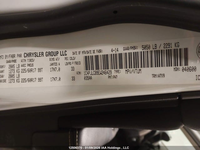 1C4PJLCB9EW246429 Jeep Cherokee North