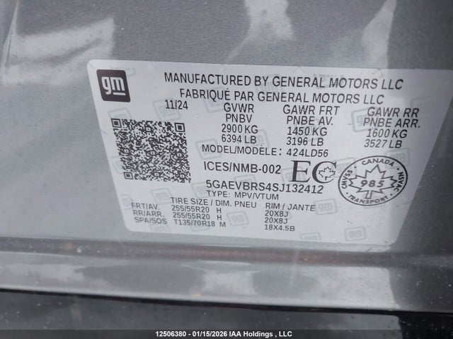 5GAEVBRS4SJ132412 Buick Enclave Sport Touring Awd