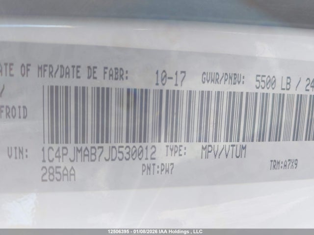 1C4PJMAB7JD530012 Jeep Cherokee Sport
