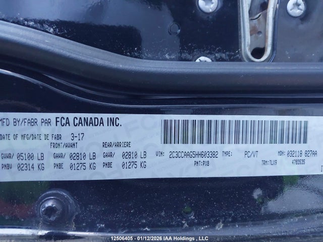 12506405 :رقم المزاد ، 2C3CCAAG5HH603382 vin ، 2017 Chrysler 300 Limited مزاد بيع