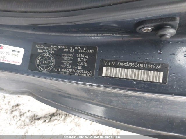 Aukcja sprzedaży 2009 Hyundai Accent Gl/gl Sport/l, vin: KMHCN35C49U144574, numer aukcji: 12506431