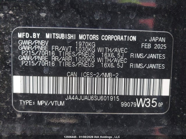 Mitsubishi RVR 2025 JA4AJUAU6SU601915 Image 9
