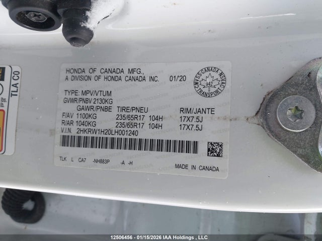 2HKRW1H20LH001240 Honda CR-V LX
