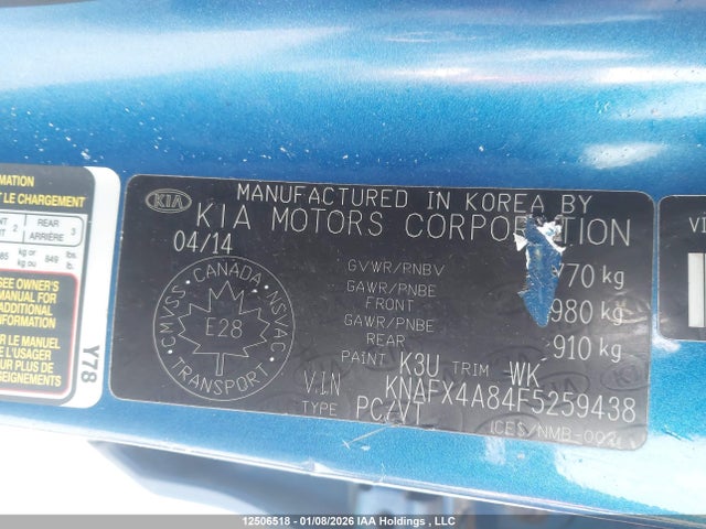 KIA dohc gdi nu 2015 KNAFX4A84F5259438 Image 18