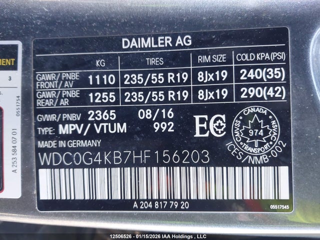 WDC0G4KB7HF156203 Mercedes-Benz Glc 300 4matic