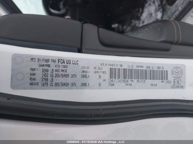 Aukcja sprzedaży 2017 Jeep Grand Cherokee Summit, vin: 1C4RJFJT6HC705248, numer aukcji: 12506543
