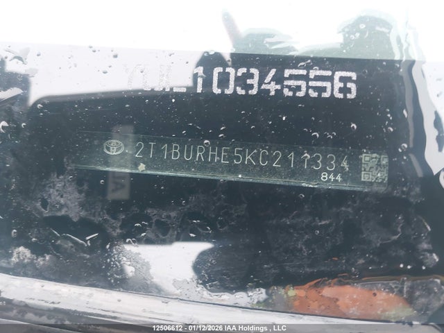 2T1BURHE5KC211334 Toyota Corolla