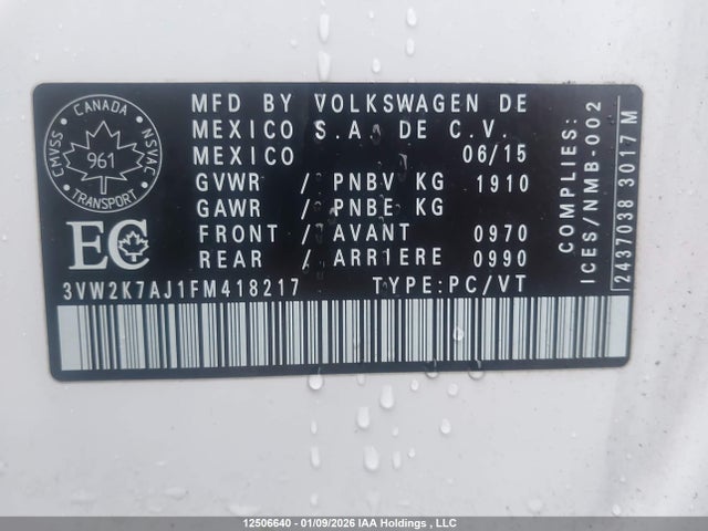 3VW2K7AJ1FM418217 Volkswagen Jetta