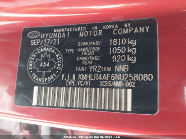 KMHLR4AF6NU258080 Hyundai Elantra N Line