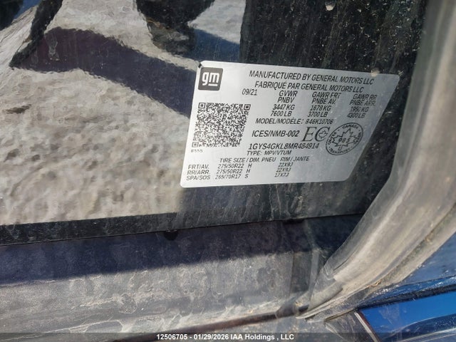 1GYS4GKL8MR484914 Cadillac Escalade Sport Platinum