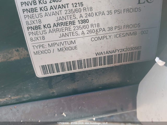 WA1ANAFY2K2030563 Audi Q5 45 Komfort