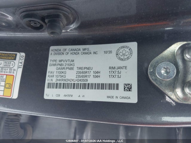 2HKRW2H2XLH240509 Honda CR-V